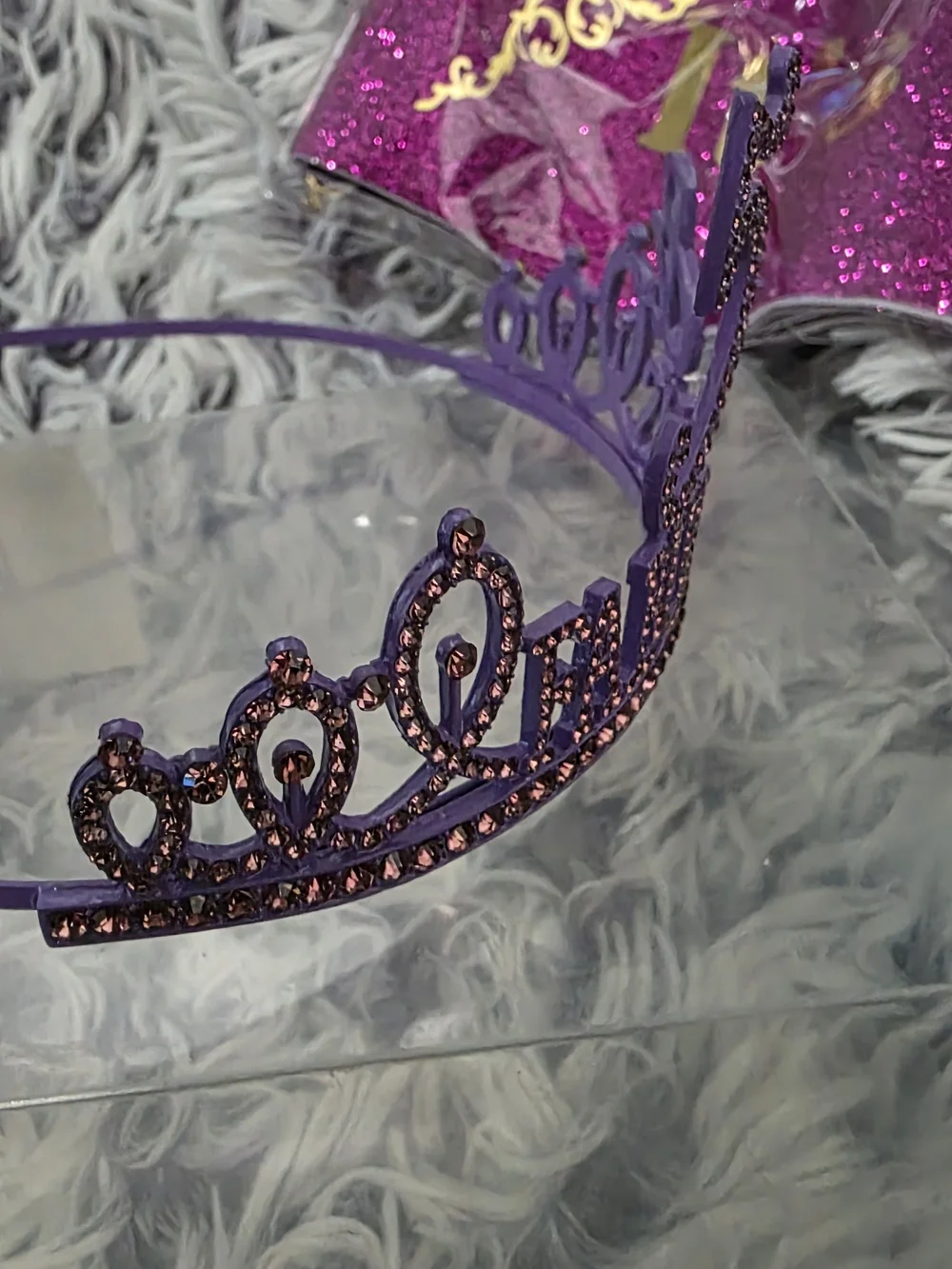 New 5th Birthday 'Fabulous' Purple Tiara Headband (Metal)
